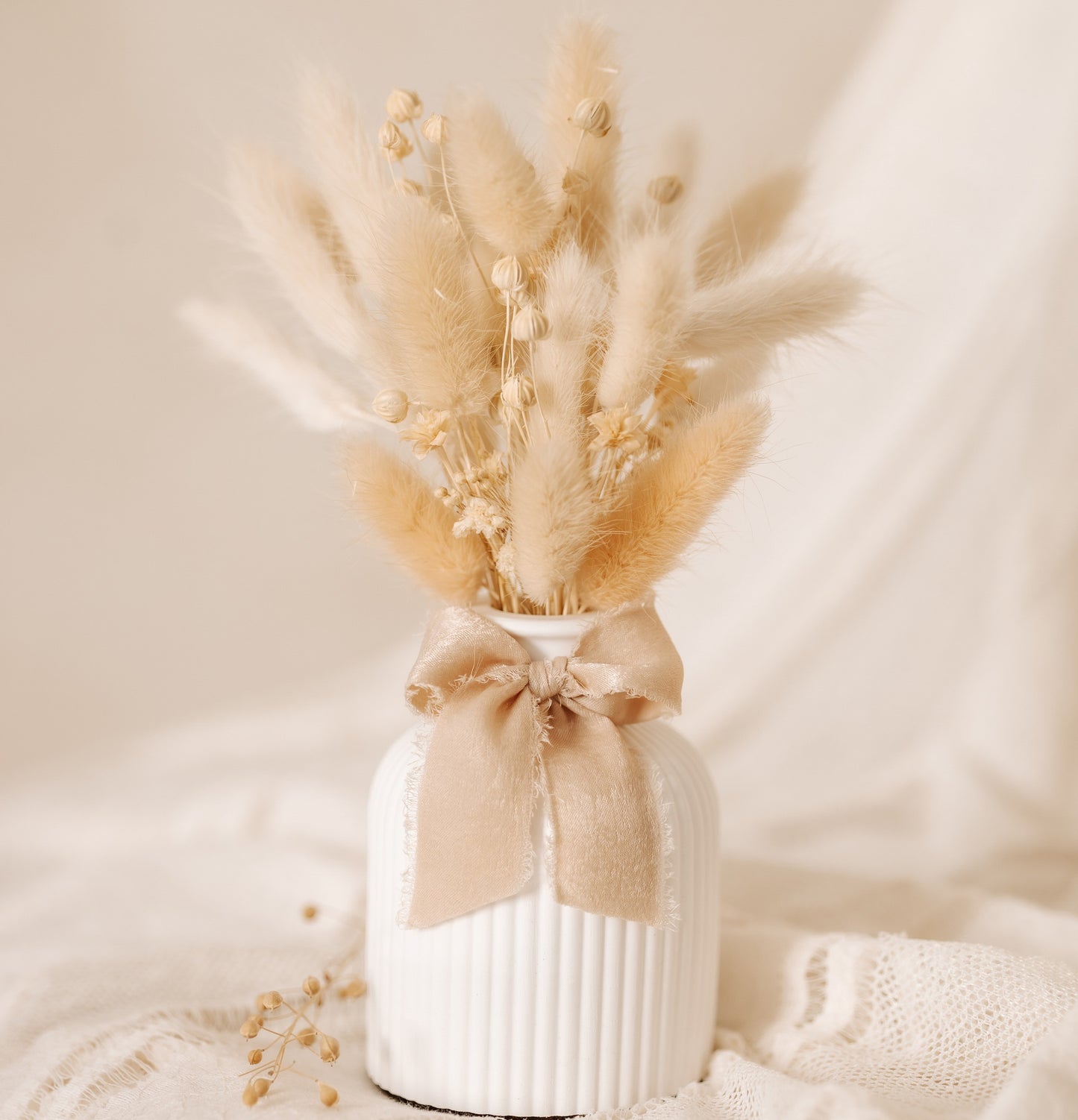 Vaso com flores preservadas